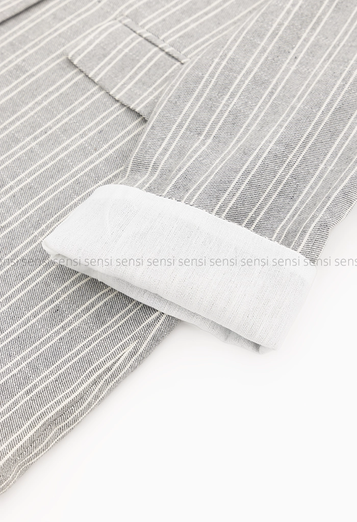 کت راه راه لینن کد1005296